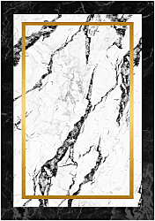 Wilton rug - Avola (black/white/gold)