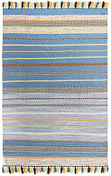 Cotton rug - Bouira (blue/multi)