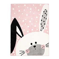 CHILDRENS RUGS rug for children room CHILDRENS RUGS for boy girl Bubble Bunny pink rabbit