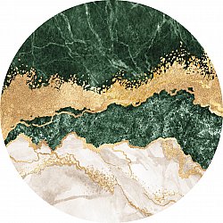 Round rug - Padova (green/white/gold)