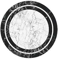 Round rug - Amaliada (black/white)
