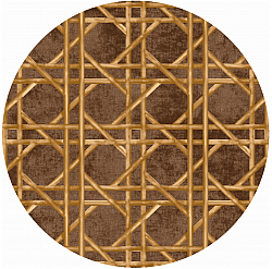Round rug - Pachino (brown/gold)
